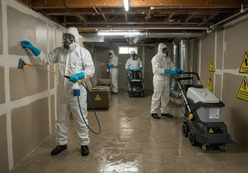 Basement Moisture Removal and Structural Drying process in Ingleside, TX